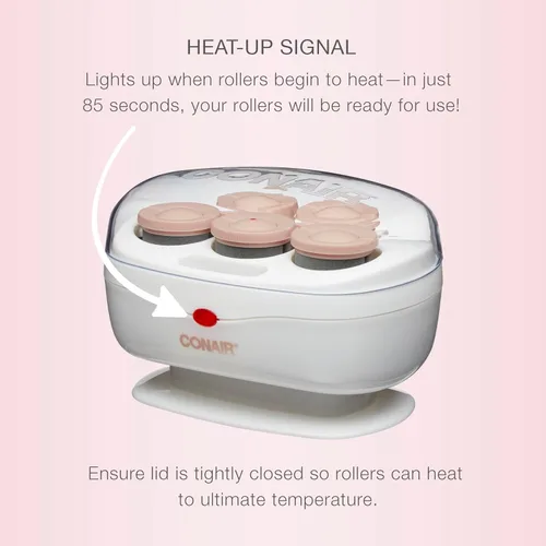Vista 3 de Conair Rollos para volumen con calor instantáneo, Blanco