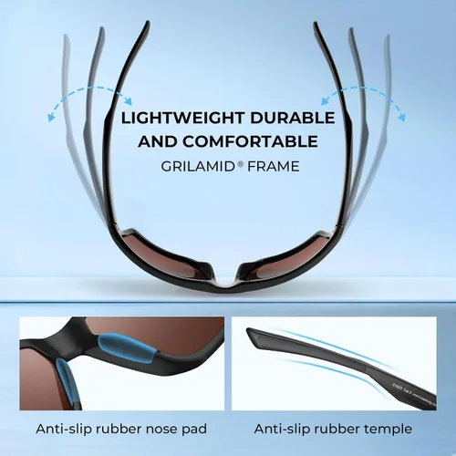 Vista 6 de KastKing Osage - Gafas de sol deportivas polarizadas para hombres y mujeres, ideales para conducir, pescar, ciclismo, correr, protección UV
