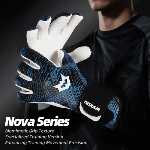 Vista 10 de WVVOU Guantes de portero para Adultos y Jóvenes, Guantes de portero de fútbol profesionales transpirables con palma de látex adhesivo de 4+3mm