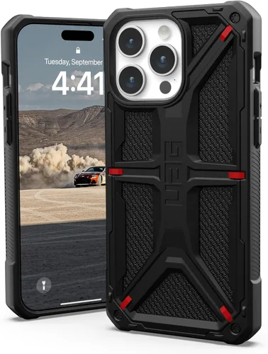 Vista 10 de URBAN ARMOR GEAR UAG Funda [versión actualizada] compatible con iPhone 15 Pro Max de 6.7 pulgadas, Monarch Crimson resistente, resistente grado