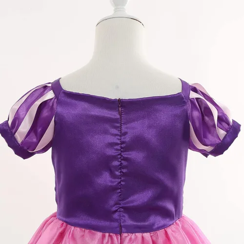 Vista 6 de Purple Princess Dresses for Girls Toddler Costume for Girls Kids Dress Up clothes with Accessories Birthday Cosplay Christmas