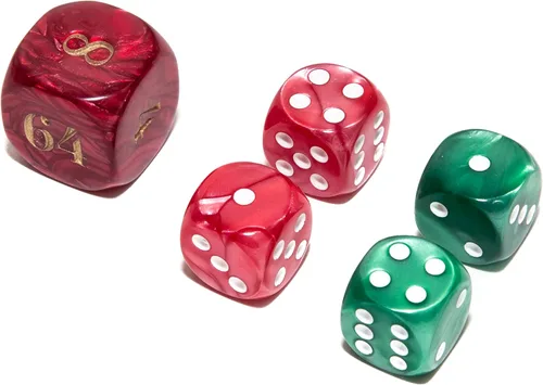 Vista 32 de Bello juegos Deluxe dados de imitación de mármol sets-black/, Azul, 5/8