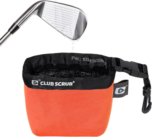 Vista 18 de Club Scrub Bolsa de limpieza para palos de golf y pelotas de golf, forro impermeable con tecnología de cara limpia, clip desmontable, lavable a