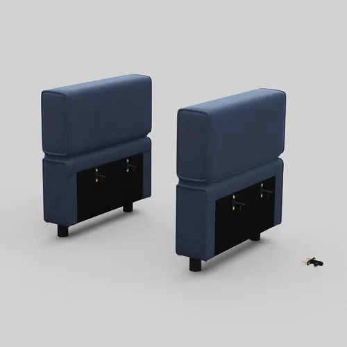 Vista 13 de Belffin Módulo modular de respaldo para sofá seccional para sofá seccional apoyabrazos/respaldo (juego de 4) terciopelo negro