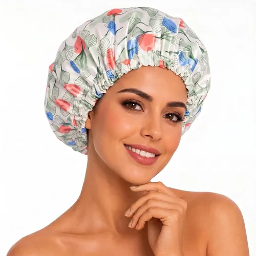 Vista 10 de Aquior Gorro de ducha reutilizable para mujeres, hombres, gorra de pelo impermeable, tamaño grande para cabello largo, trenzas, rizado o corto