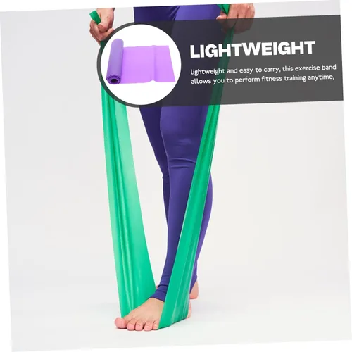 Vista 8 de TOYANDONA 3 bandas de resistencia moradas, ligeras, portátiles, elásticas para yoga, pilates, entrenamiento de fuerza, ballet, danza, terapia
