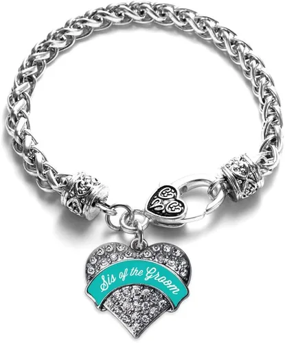 Vista 108 de Inspired Silver - Pulsera de plata con dije de corazón pavé con joyas de circonita cúbica