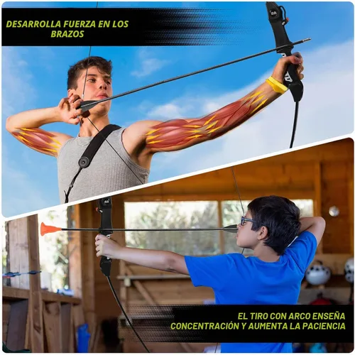 Vista 4 de crazymouse Bow and Arrow for Teens Beginners Adults Recurve Bow Set 8 Arrows 5 Target Face Archery Longbow Kit Backyard Games Gift for Outdoor