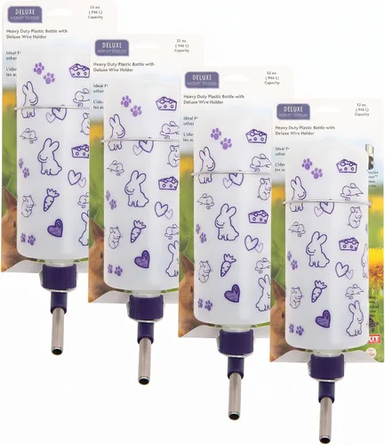 Vista 10 de Lixit Botellas de agua resistentes a la intemperie de 32 onzas con montaje resistente para conejos y hurones (conejos)