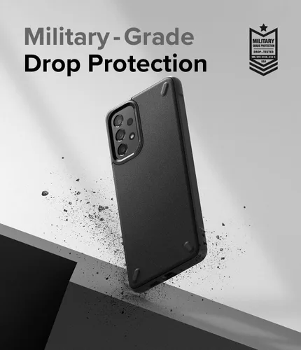 Vista 5 de Ringke Onyx Compatible with Samsung Galaxy A73 5G (2022) Case, Shockproof Rugged Heavy Duty Non-Slip Flexible TPU Cover - Black