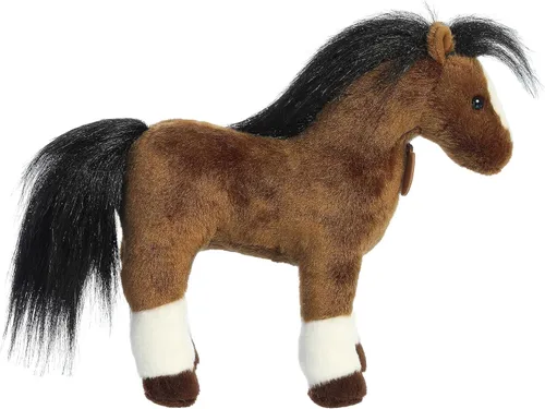 Vista 4 de Aurora® Exquisito peluche de poni galés Breyer®, detalles realistas, juego imaginativo, marrón, 11 pulgadas