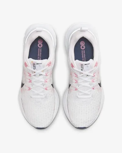 Vista 6 de Nike React Infinity 3 Premium - Tenis de correr para mujer (FD4151-100, blancoazul marino medianoche-tinte platinado)