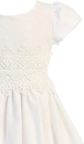 Vista 4 de Hecho en Estados Unidos - Vestidos de primera comunión de encaje blanco para niñas 7-16 - Vestidos de Primera Comunion para Niñas