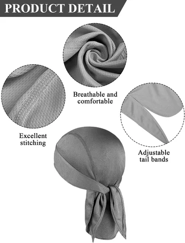 Vista 3 de Geyoga 12 gorras de calavera para hombres y mujeres, casco de enfriamiento que absorbe el sudor, sombrero de ciclismo, bandana para la cabeza