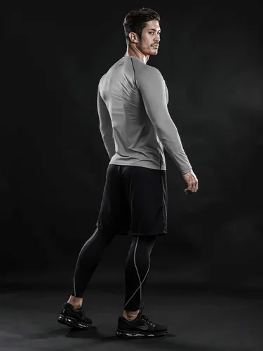 Vista 3 de DRSKIN Paquete de 4, 3 o 1 camiseta de compresión para hombre, manga larga, deportiva, capa base, entrenamiento, correr, atletismo, gimnasio