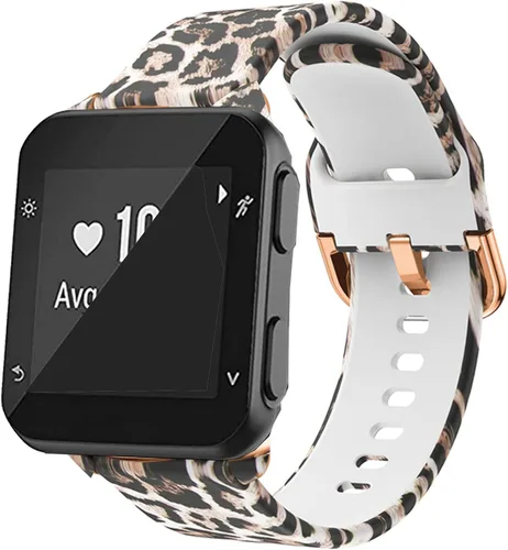 Vista 12 de Correa de reloj compatible con Garmin Forerunner 35, correa de repuesto de silicona con patrón de moda para hombre y mujer