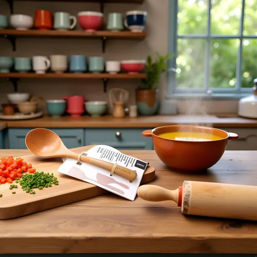 Vista 7 de Cuchara de sopa de madera para comer, cucharón de sopa de madera, cuchara de arroz, cuchara de comedor de mango largo, cucharada para mezclar café