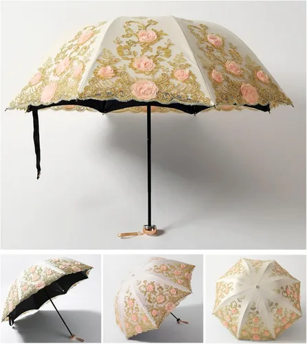 Vista 69 de Honeystore - Parasoles de encaje de flores para fiesta de boda, paraguas nupcial de encaje