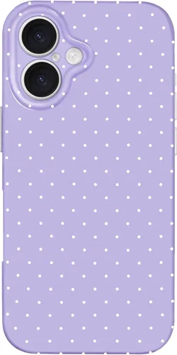 Vista 180 de Hython Funda para iPhone Air, diseño estético de lunares lindos, funda simple de 6.5 pulgadas, delgada, antiarañazos, parachoques de TPU suave, a