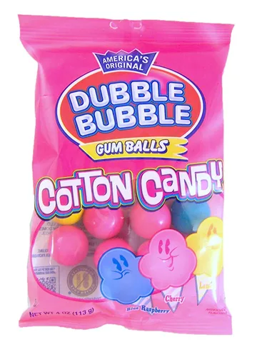 Vista 3 de Bolas de goma de algodón Dubble Bubble, 4 onzas, paquete de 3