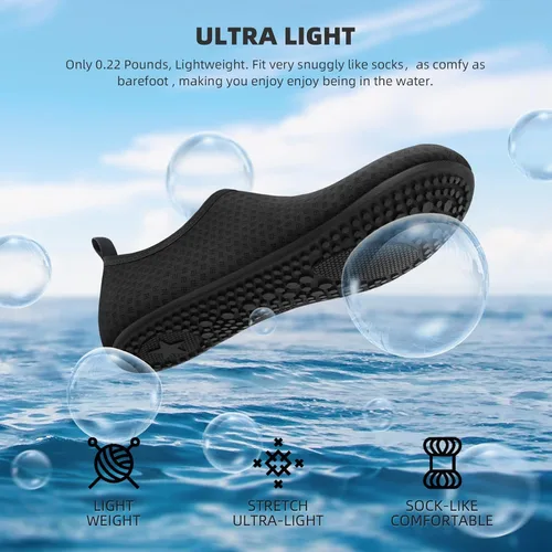 Vista 4 de ATHMILE Zapatos de agua para mujeres y hombres calcetines acuáticos de secado rápido para playa piscina río yoga lago surf deportes acuáticos