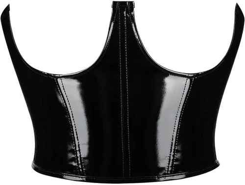 Vista 18 de Strapless Corset Top for Women Lace Up Bustier Clubwear Going Out Negro