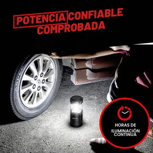 Vista 7 de GearLight Linterna de camping recargable, 2 linternas LED portátiles con base magnética y gancho plegable para uso de emergencia o campamentos, kit