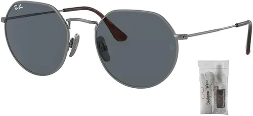 Vista 2 de Ray-Ban RB8165 - Gafas de sol irregulares para hombres y mujeres + paquete con kit de gafas de cortesía de diseñador iWear