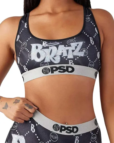 Vista 2 de PSD Brasier deportivo Bratz Luxe para mujer, negro, XS, Negro Bratz Luxe Sb