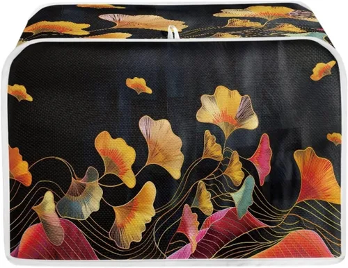 Vista 31 de Fundas decorativas para tostadora de notas musicales otoñales de 2 rebanadas para electrodomésticos de cocina pequeños, cubierta reversible