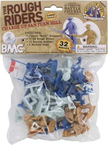 Vista 7 de BMC The Rough Riders Charge Up San Juan Hill - Figuras de soldado de 32 piezas