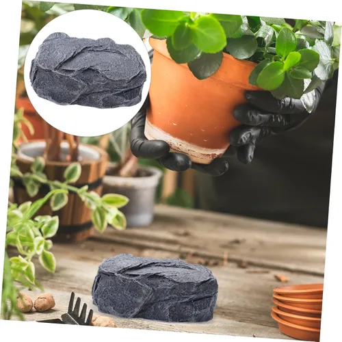 Vista 8 de Resin Stone Shape Key Hider Storage Box for Outdoor Garden Decor Unique Accent Piece, Blends Surroundings, Realistic Stone Look, Easy to Move