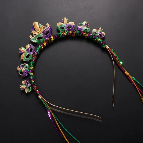 Vista 23 de MOLOCH Diadema de Navidad con lazo de Navidad, diadema de borla roja y verde, diadema de carnaval, disfraz de Navidad, accesorios para el cabello