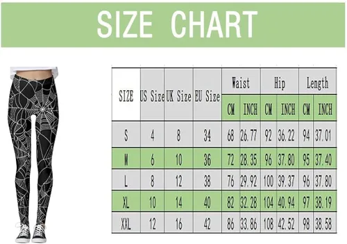 Vista 4 de Leggings de Halloween para mujer calaveras estampadas en el tobillo y leggings elásticos para Halloween