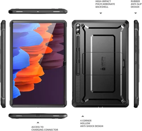 Vista 7 de SUPCASE Funda para Samsung Galaxy Tab S10 / S9 / S8 Ultra con soporte Protector de pantalla integrado, soporte para bolígrafo S, cubierta resistente