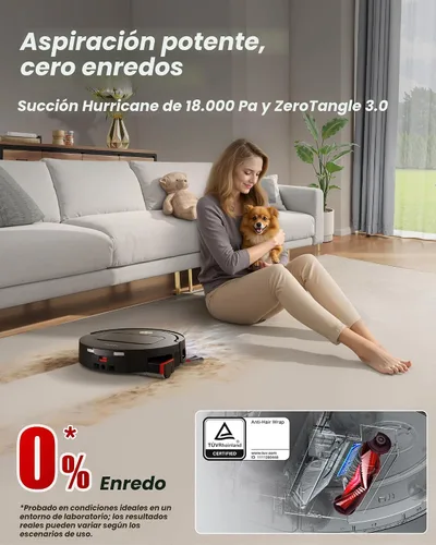 Vista 5 de Yeedi by ECOVACS M14 Plus Robot Aspirador y trapeador, OZMO Rodillo