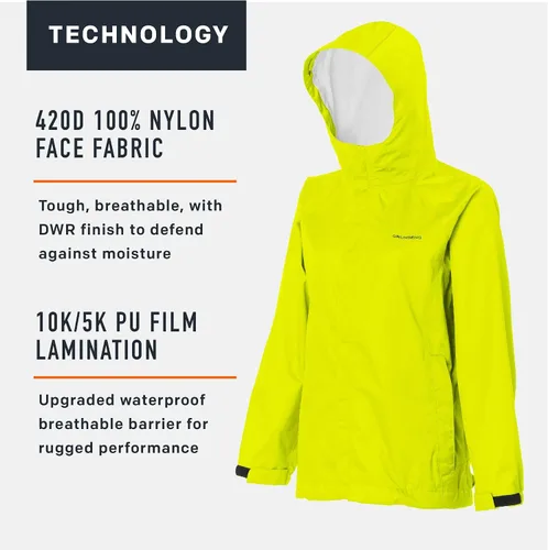 Vista 4 de Grundens - Chaqueta de pesca con capucha para mujer, impermeable, resistente a las manchas