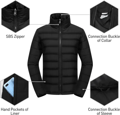 Vista 7 de GEMYSE Chaqueta de nieve impermeable 3 en 1 para mujer, abrigo de invierno aislado