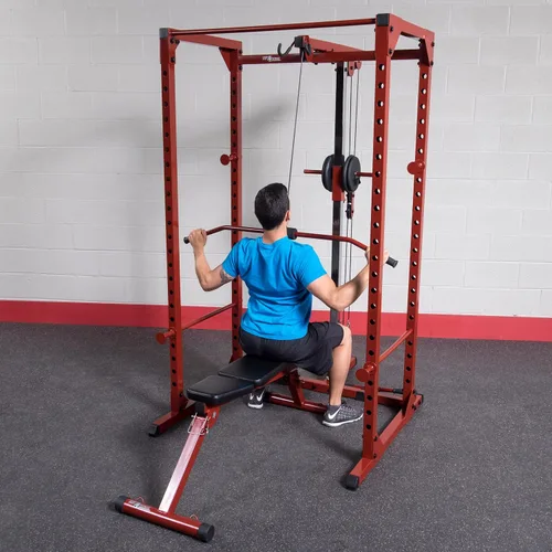 Vista 7 de Body-Solid (BFLA100) Accesorio de soporte de alimentación para rack – Transforma tu jaula de potencia (BFPR100r) en un gimnasio en casa con sistema