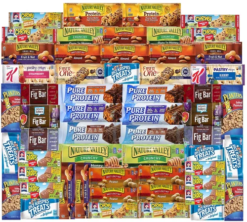 Vista 6 de Ultimate Healthy Fitness Box - Caja de bocadillos de muestras de proteínas y granola saludable y barras (30 unidades) - Paquete de cuidado - Paquete
