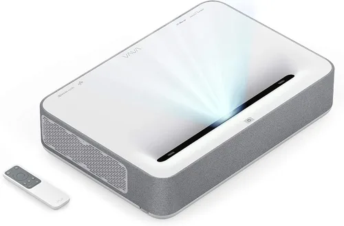 Vista 8 de Mini proyector con WiFi y Bluetooth, proyector láser portátil 1080P, corrección trapezoidal automática, enfoque automático, 400 lúmenes ISO, Smart