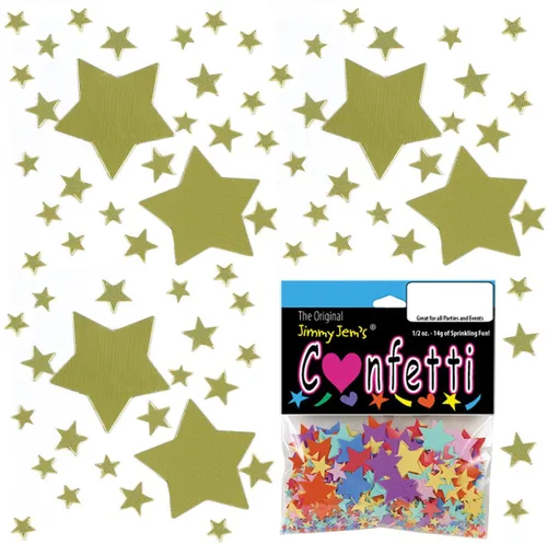 Vista 3 de Mezcla de confeti - Galaxy Stars Gold - Paquete al por menor #8908 QS0 Oro