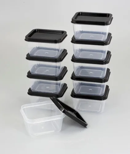 Vista 6 de ZENVY Paquete de 50 mini recipientes reutilizables de 2 onzas, incluye 50 recipientes de plástico de 2 onzas y tapas, para salsas, salsas, salsas