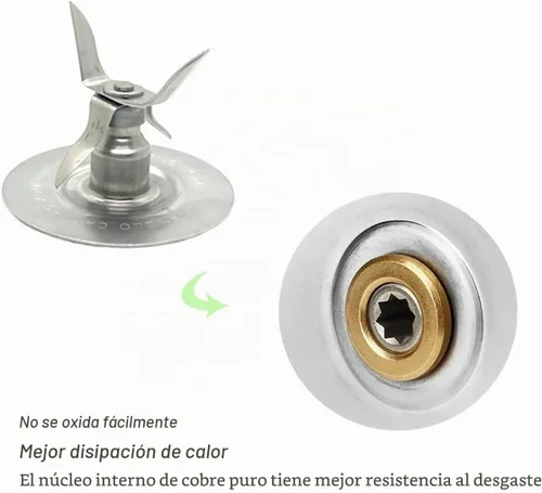 Vista 4 de para kit de piezas de repuesto de licuadora Oster - Cuchilla trituradora de hielo con tapa de base de jarra, perno de acoplamiento con anillo