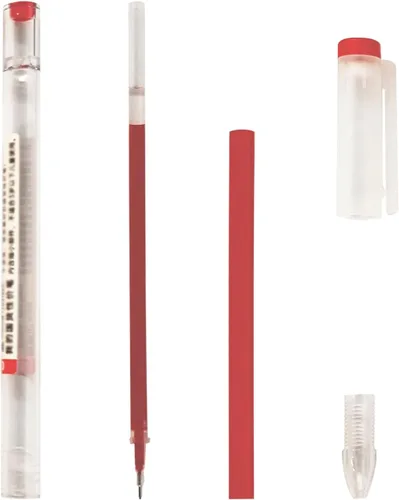 Vista 4 de BEMLP Bolígrafo de tinta de gel de punta extra fina, bolígrafo de 0.014 in, tinta líquida roja, bolígrafos de gel de secado rápido para oficina
