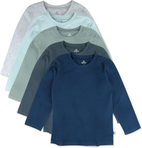 Vista 14 de HonestBaby - Camiseta de manga larga de algodón orgánico unisex para bebé, paquete múltiple gris ombre