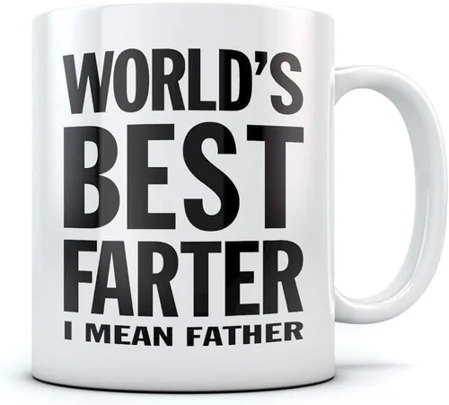 Vista 3 de World's Best Farter I Mean Father - Taza de café divertida para papá, taza para el día del padre, regalos de niños, hijos, papás, taza de café de 15