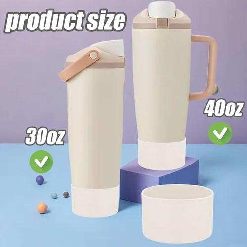 Vista 2 de Mity rain 2 piezas de botas protectoras de silicona para botellas y vasos FreeSip Sway de Owala de 30 oz y 40 oz - Accesorios para owala, mejora