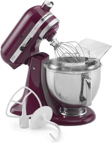 Vista 16 de KitchenAid KSM150PSCV Artisan Series Batidora de pie de 5 cuartos con escudo vertedor - Caviar