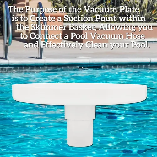 Vista 3 de Cubierta de placa de vacío para piscina Skimmer por encima del suelo Reemplazo para Pen-tair HydroSkim 513330,Hayward SP1091WM Piezas de manguera
